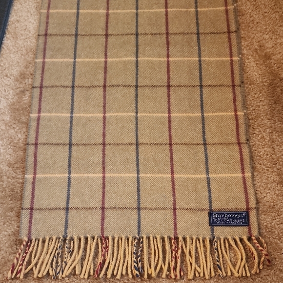 Burberry Tan and Red Plaid Scarf - Picture 8 of 16